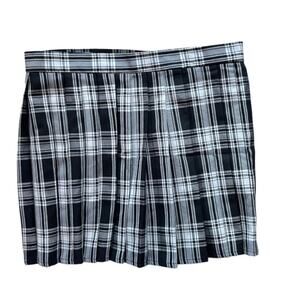 Mini Skirt, School Girl, Preppy, Hug Sunshine, Black White Plaid Skirt, Y2K